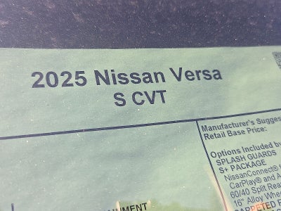 2025 Nissan Versa 1.6 S