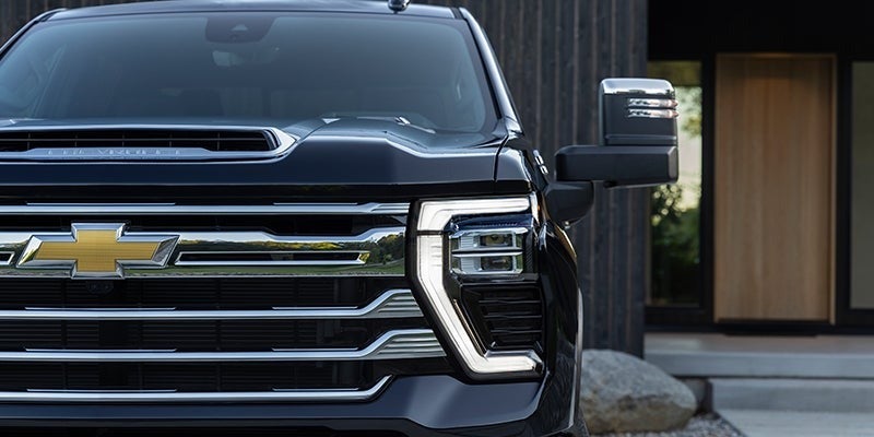Front head light of a 2024 Chevrolet Silverado HD