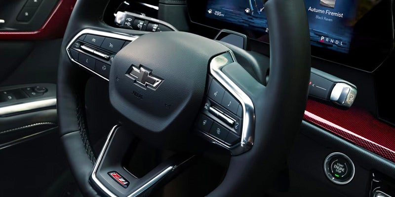 Steering with Chevrolet logo