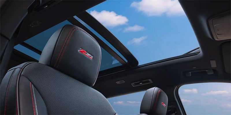 Seats with ZR2 logo with sun roof