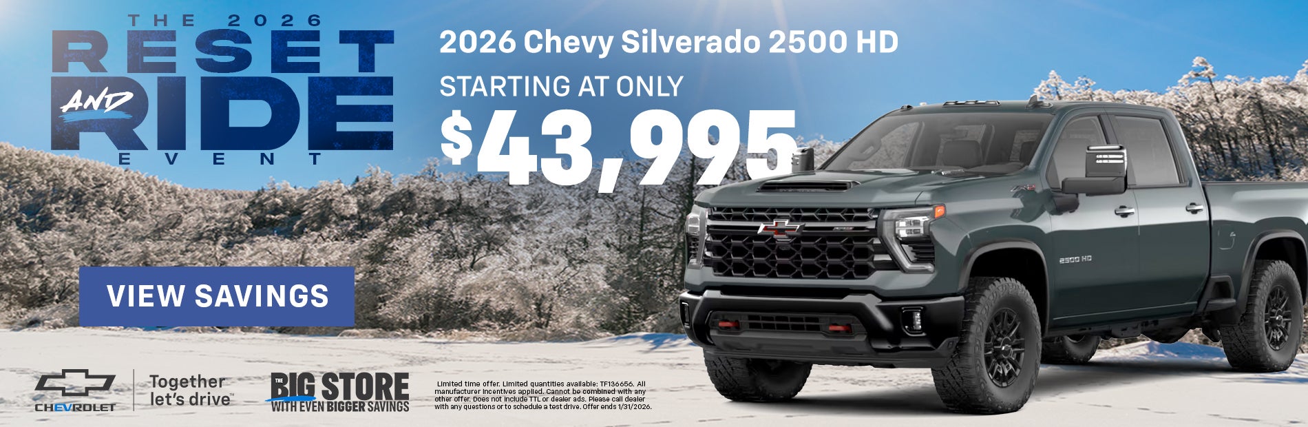 Reset Ride 2026 Silverado 2500HD