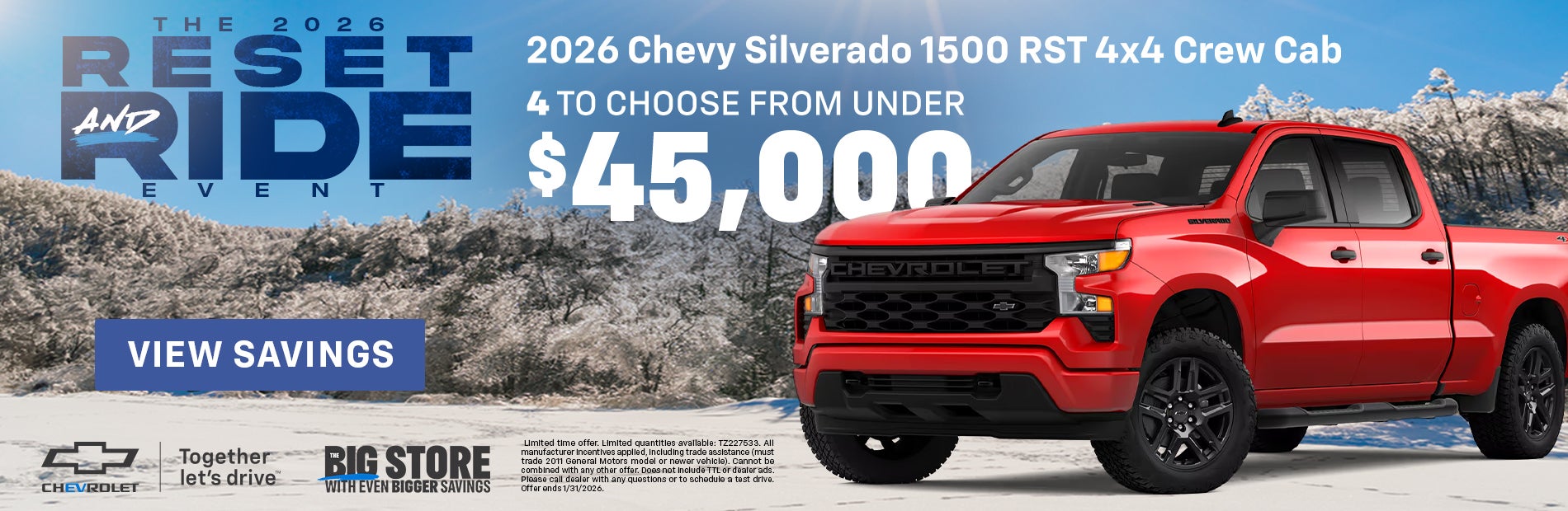 RESET and RIDE EVENT Silverado 1500