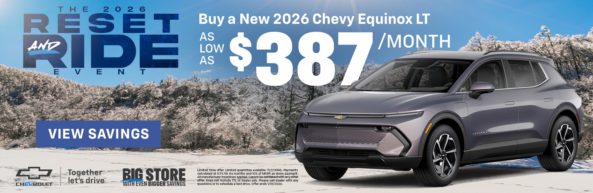 RESET and RIDE EVENT Equinox