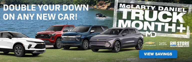 DOUBLE YOUR DOWN ON ANY NEW CAR