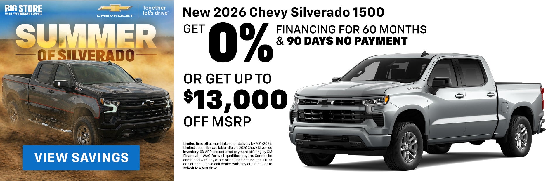 During the SUMMER OF SILVERADO, get a new 2026 Chevy Silvera