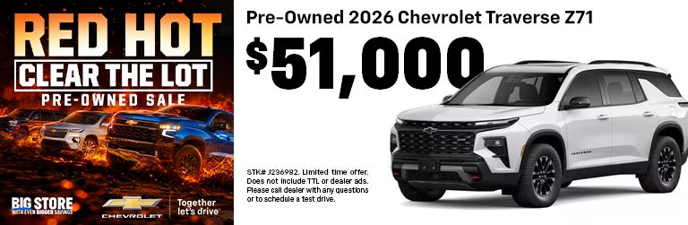 PreOwned 2026 Chevy Traverse