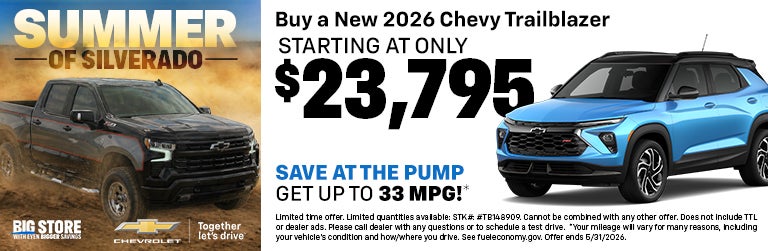 New 2026 Chevy Trailblazer