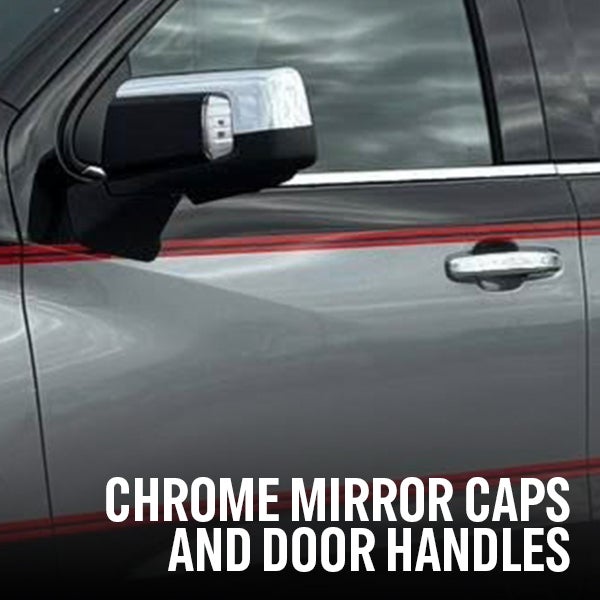 Chrome Mirror Caps and Door Handles 