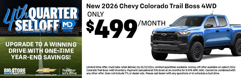 2026 Chevy Colorado Trail Blazer Boss 4WD